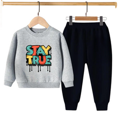 Kids Winter Sweat Shirt Set | Stay True Printed