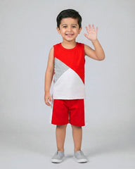 Mono Sport Shorts Set - Red