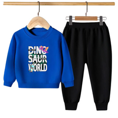 Kids Winter Sweat Shirt Set | Dinosaur World Printed