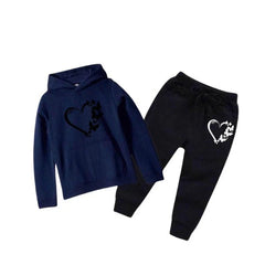 Kids Winter Hoodie Set | Love Butterfly Printed