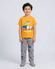 Yellow Police Car Pajama Set