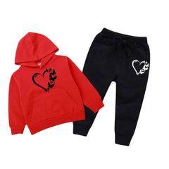 Kids Winter Hoodie Set | Love Butterfly Printed
