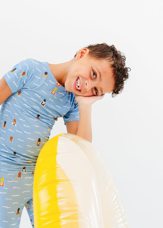 Kids' Summer Pajama Set – Blue Ocean Breeze