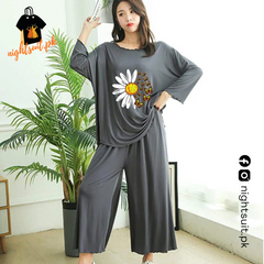Black Daisy Loose Style Loungewear
