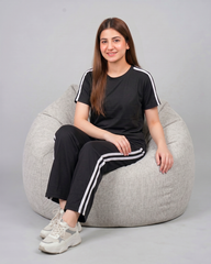 Turkish Panel Lounge Set - Black