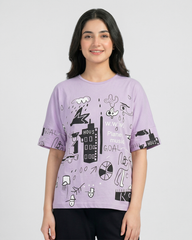 Funky Style T-Shirt & Trouser | Purple
