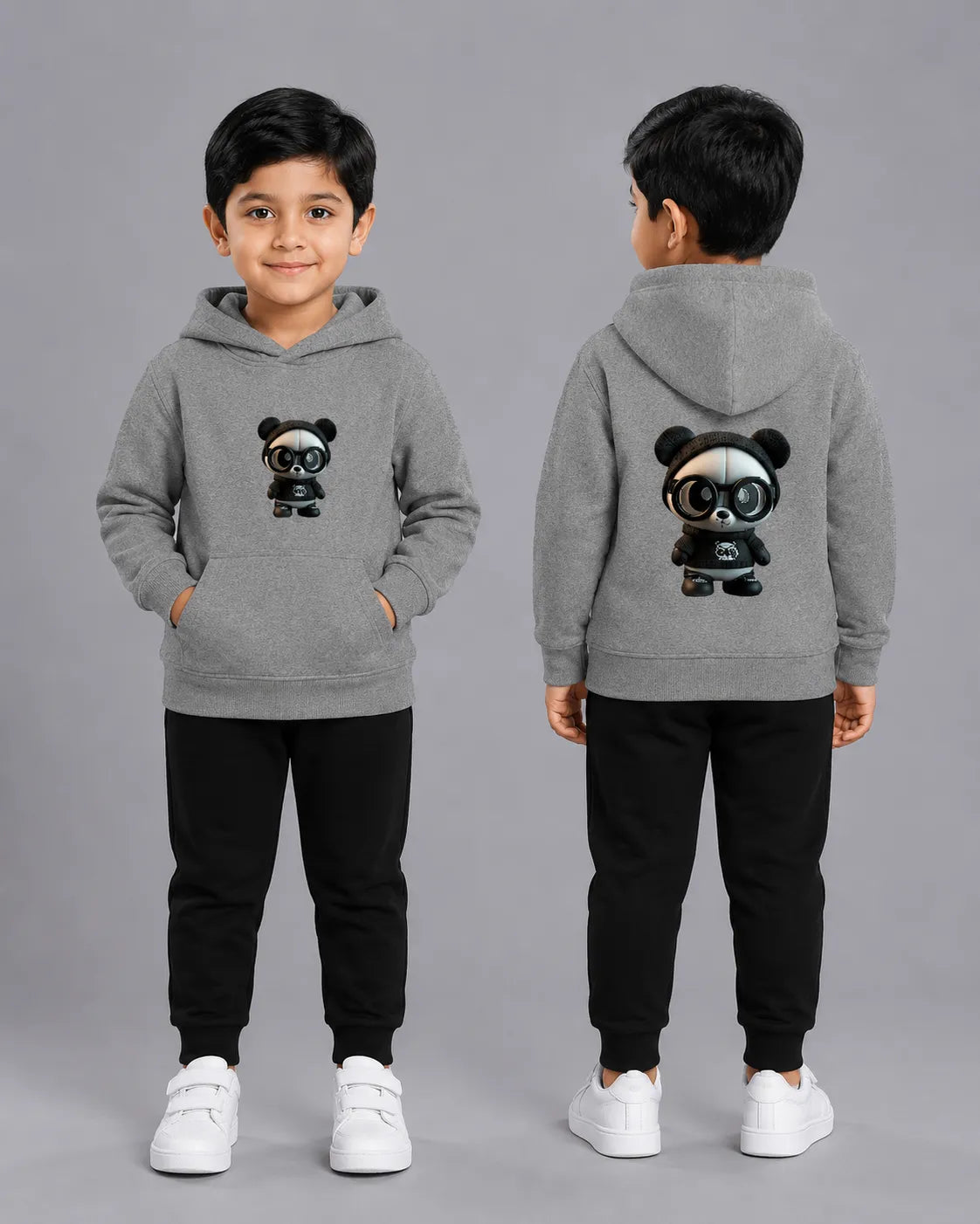 Kids Winter Hoodie Set | Cute Panda Printed