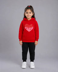 Kids Winter Hoodie Set | Girl Power Printed