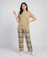 Women Checkered Pajama Set