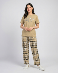 Women Checkered Pajama Set