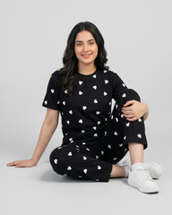 Midnight Hearts Pajama Set