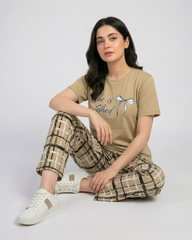 Women Checkered Pajama Set