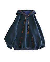 Chic Geometric Embroidered Hoodie