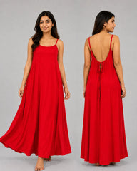 Cami Flow Maxi Dress - Red