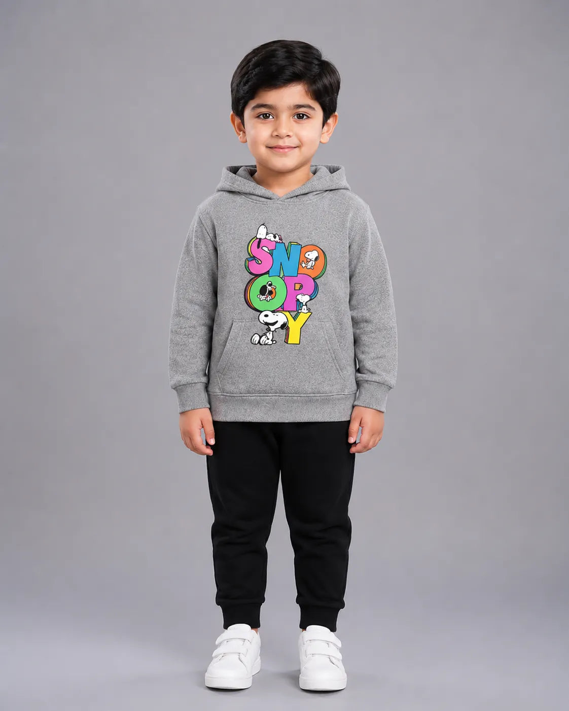 Kids Winter Hoodie Set | Snoopy Printed