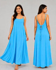 Cami Flow Maxi Dress - Sky Blue