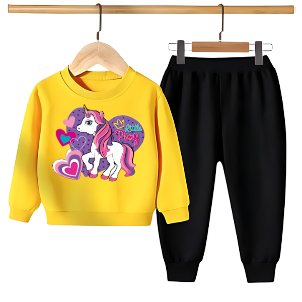 Kids Winter Sweat Shirt Set | Unicorn Printed