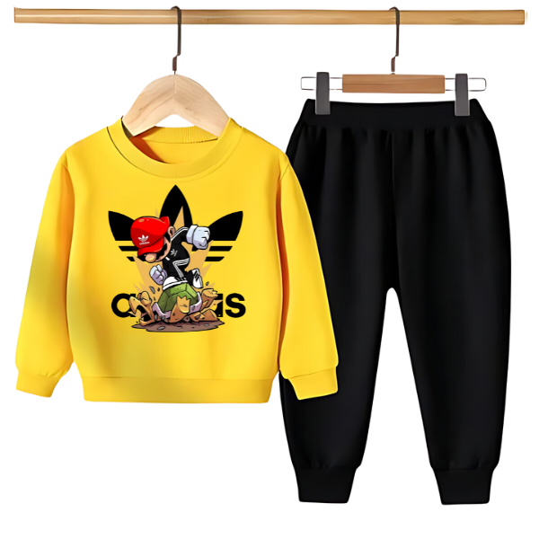 Kids Winter Sweat Shirt Set | Mario + Adidas Printed