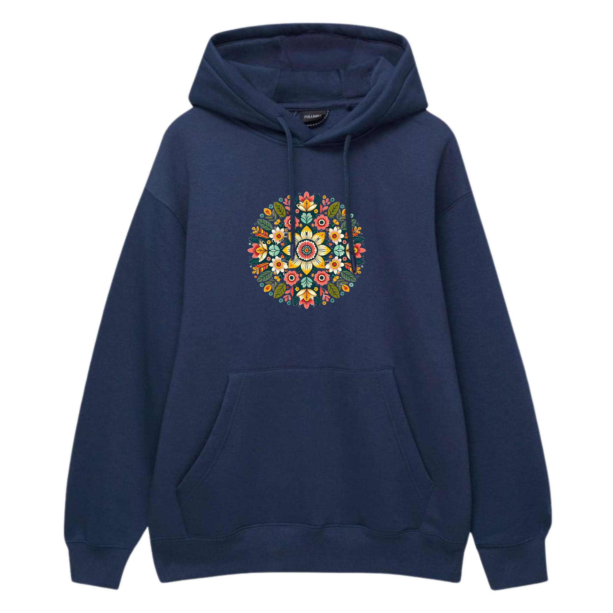 Multi Flower Pattern Hoodie