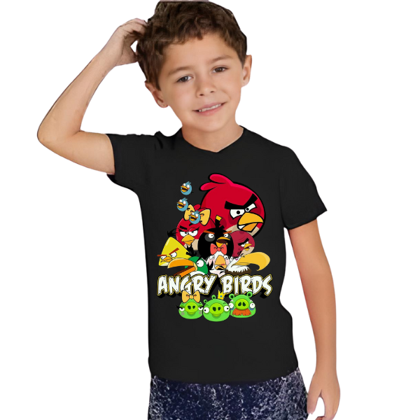 Angry Birds Printed T Shirt For Kids