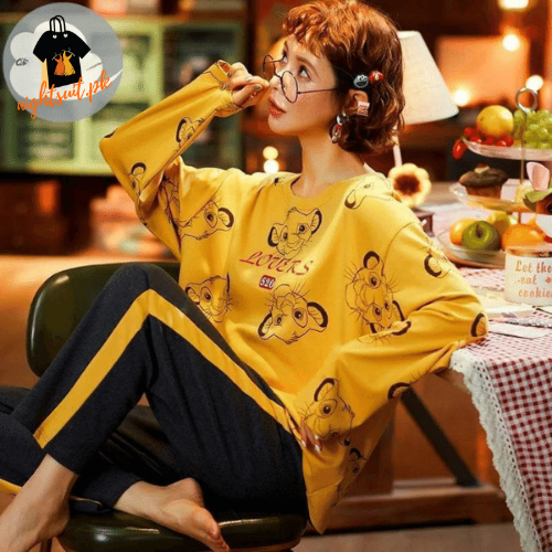 Yellow Lovers Women Nightsuit PJ Set