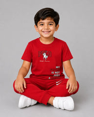 Kids Matching Set | Polo - Red
