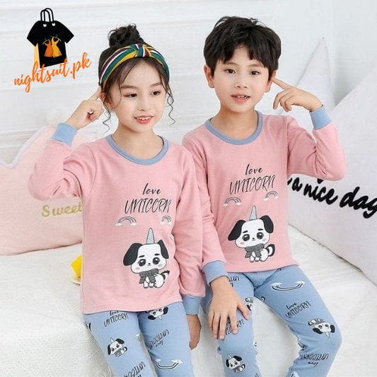 Pink Love Unicorn Printed Kids Wear