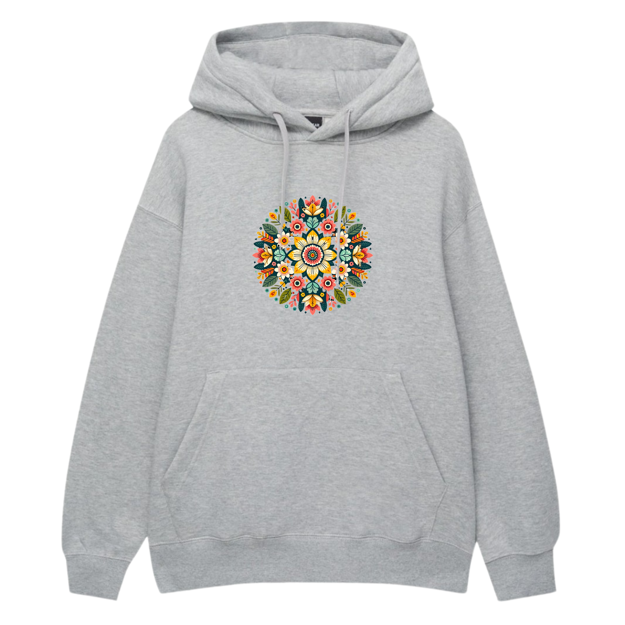 Multi Flower Pattern Hoodie