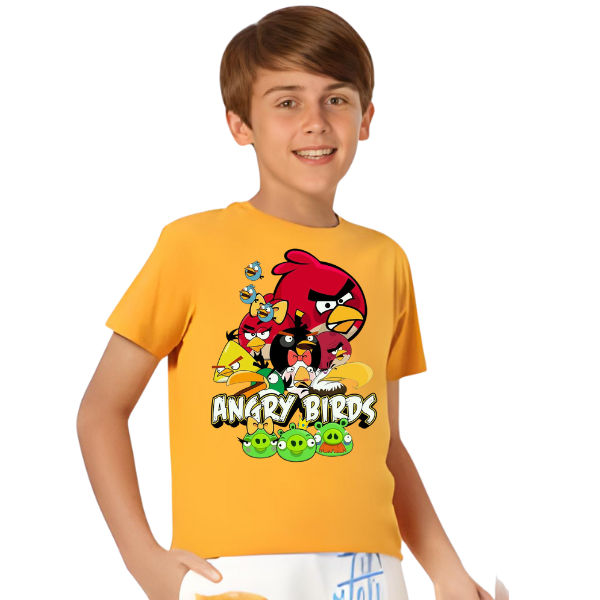 Angry Birds Printed T Shirt For Kids