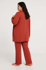 Women’s 3 Piece Nightwear Lounge Set with Colored Butterfly Print | Plus Size Loungewear