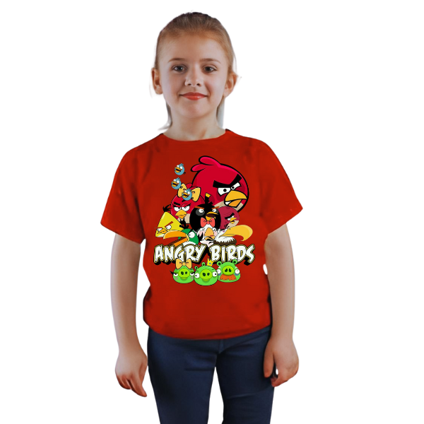 Angry Birds Printed T Shirt For Kids