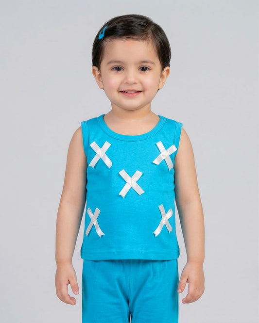 Sky Blue Bow Set