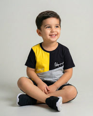 Multi Colorblock Short Sleeve T-shirt & Shorts Set