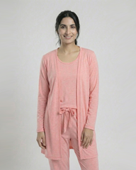 Women 3 Pieces Night Suit | Baby Pink
