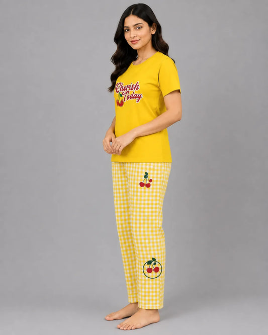 Cherish Today Night Suit - Yellow