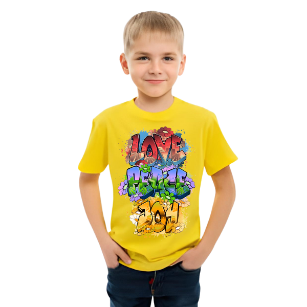 LOVE,PEACE,JOY KIDS T SHIRT