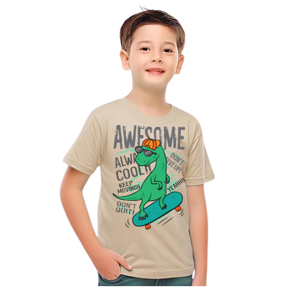 AWESOME DINO T Shirt for Kids