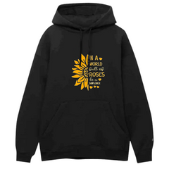 Sun Flower Printed Hoodie