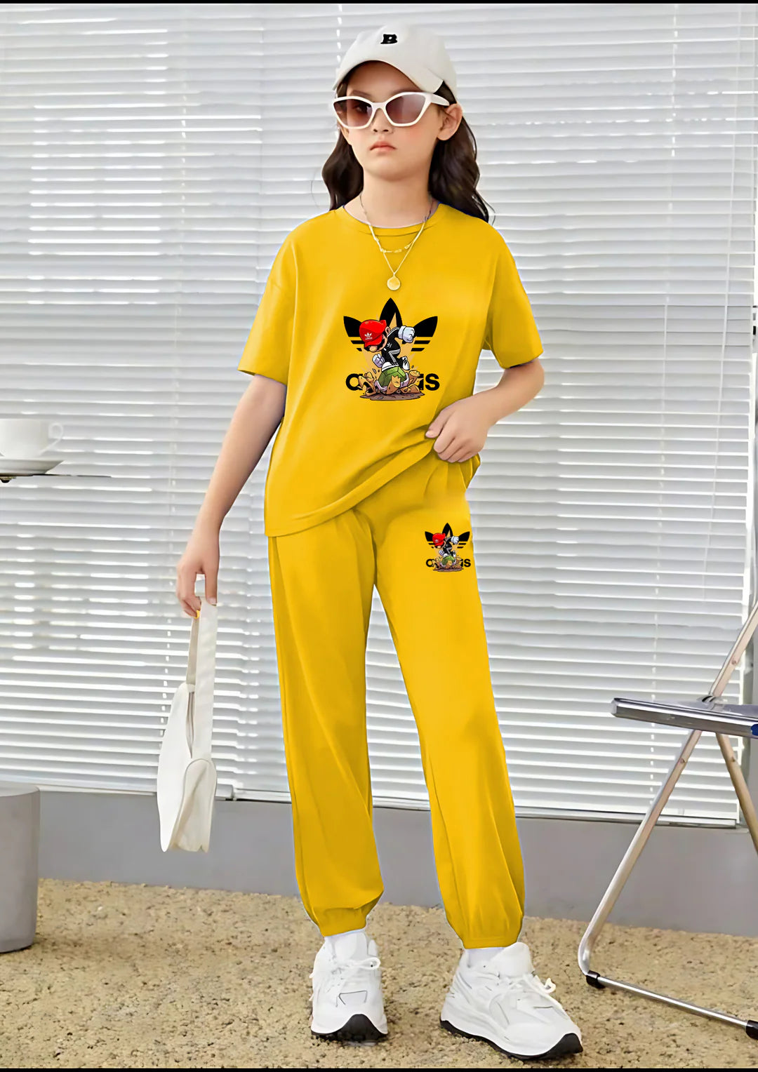Kids Matching Set | Adidas - Yellow