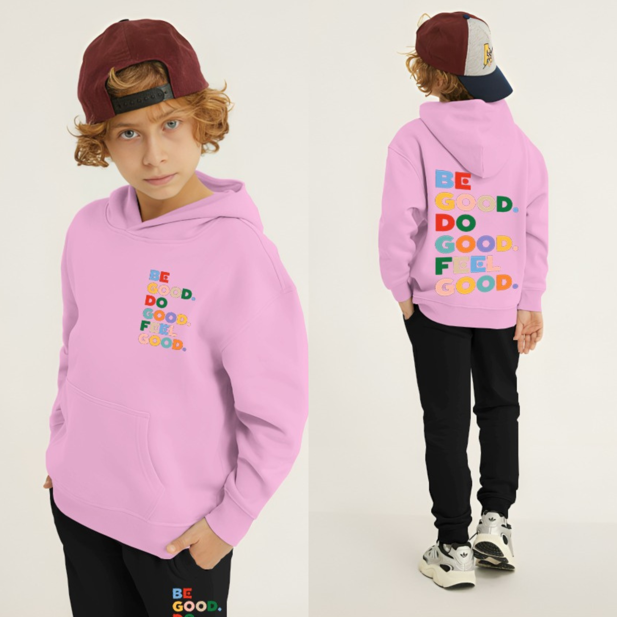 Be Good Printed Kids Hoodie Set