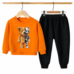 Kids Winter Sweat Shirt Set | Robo Bear Printed