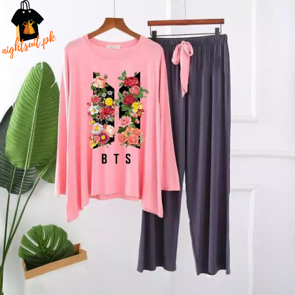 Pink Flowered and BTS Printed Loungewear