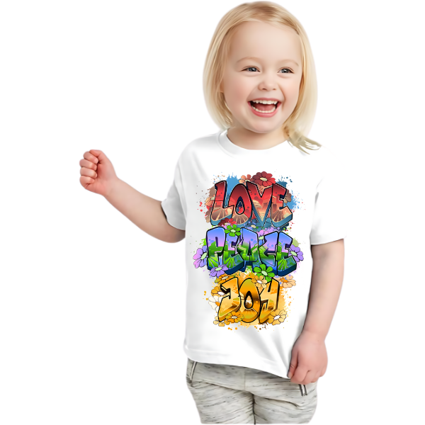 LOVE,PEACE,JOY KIDS T SHIRT