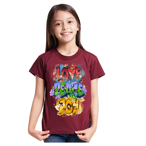 LOVE,PEACE,JOY KIDS T SHIRT