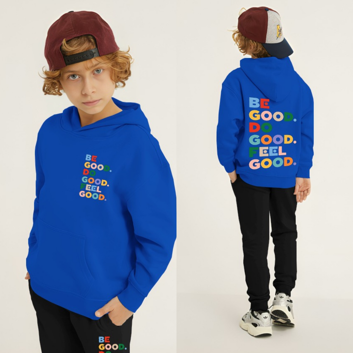 Be Good Printed Kids Hoodie Set