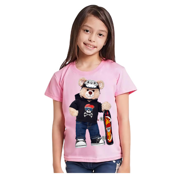 TEDDY BEAR SKATEBOARD KIDS T SHIRT