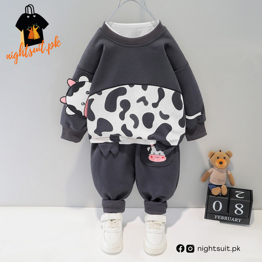 Grey Cow Kids Sweatshirt & Pant