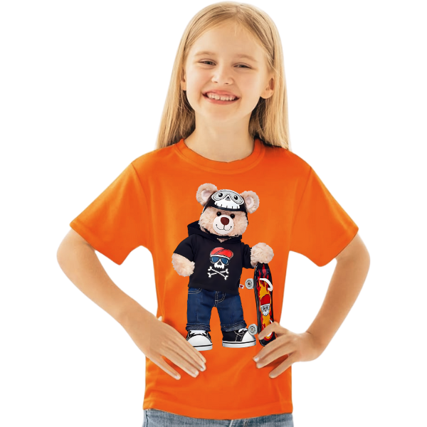 TEDDY BEAR SKATEBOARD KIDS T SHIRT