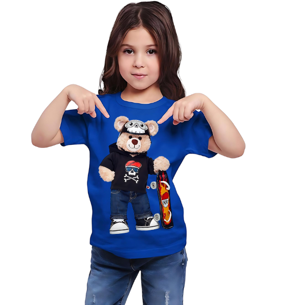 TEDDY BEAR SKATEBOARD KIDS T SHIRT