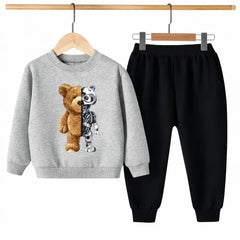 Kids Winter Sweat Shirt Set | Robo Bear Printed